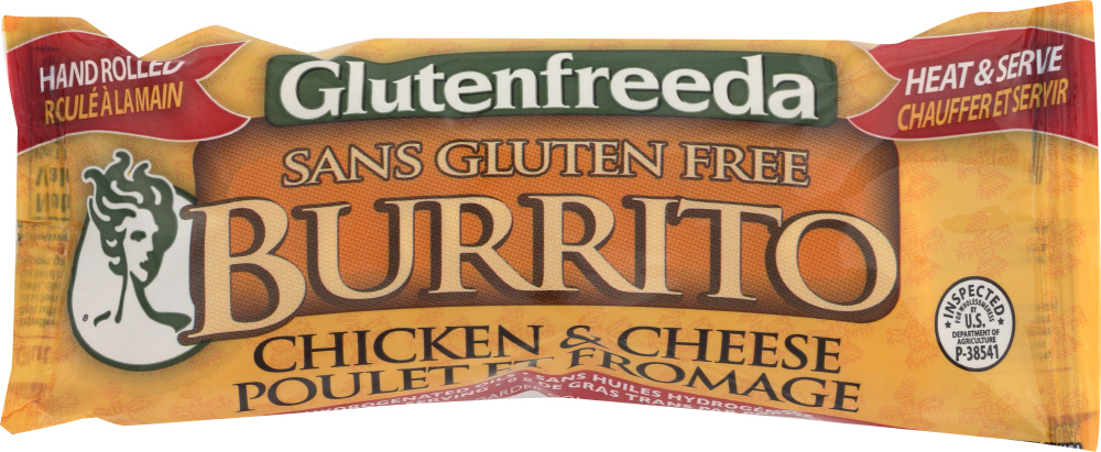 GLUTENFREEDA: Chicken & Cheese Gluten-Free Burrito, 4 oz - 0858246001165