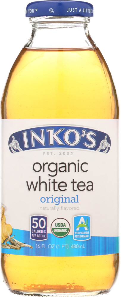 INKOS: 100% Natural White Tea Original Organic , 16 oz - 0858252000015