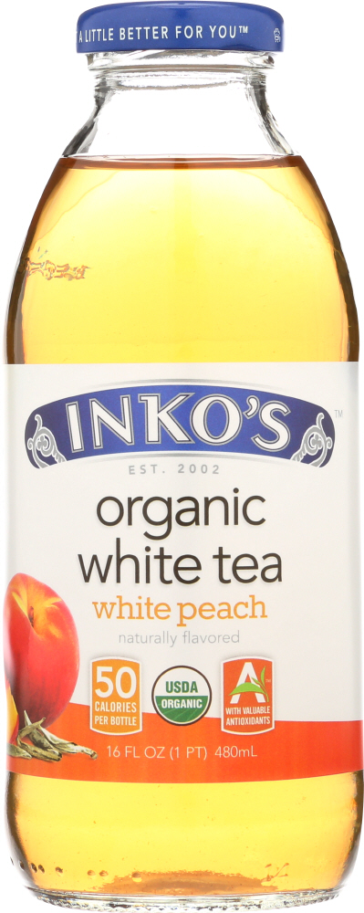 INKOS: Organic White Tea Peach, 16 oz - 0858252000039
