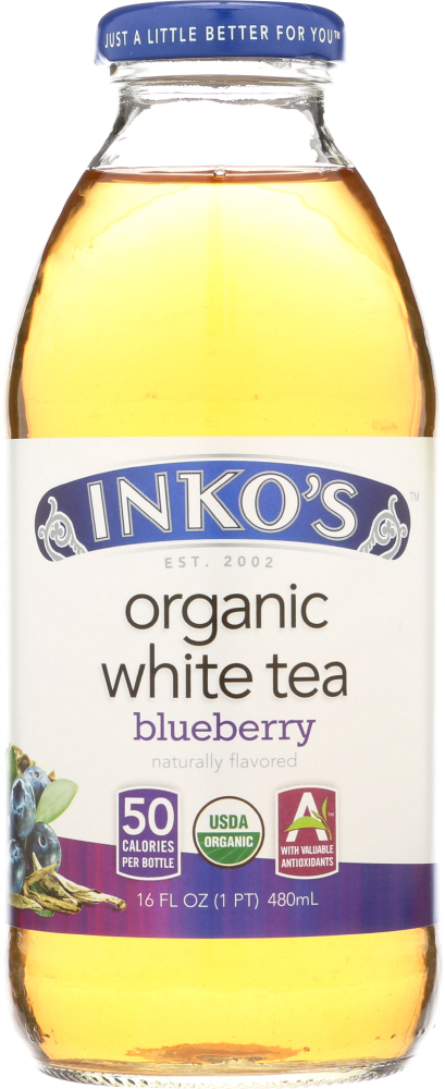 INKOS: Organic White Tea Blueberry, 16 Fl oz - 0858252000046