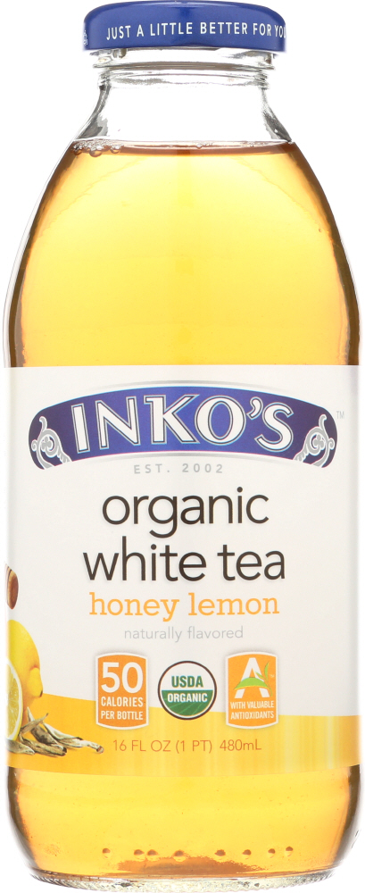 INKOS: Tea White Honey Lemon Organic, 16 oz - 0858252000183
