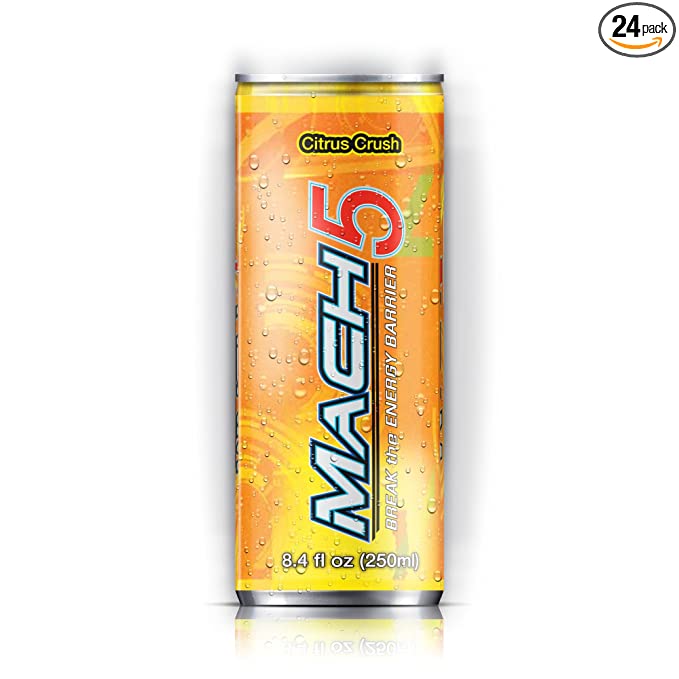  Mach 5 Energy Drink - Citrus Crush 8.4 Oz Case of 24  - 858313005041