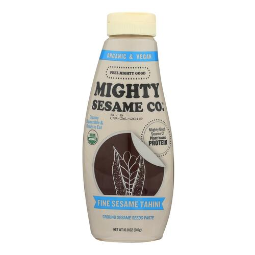 Mighty Sesame Company - Tahini Organic Fine Sesame - Case Of 8 - 10.9 Oz - 858313006208