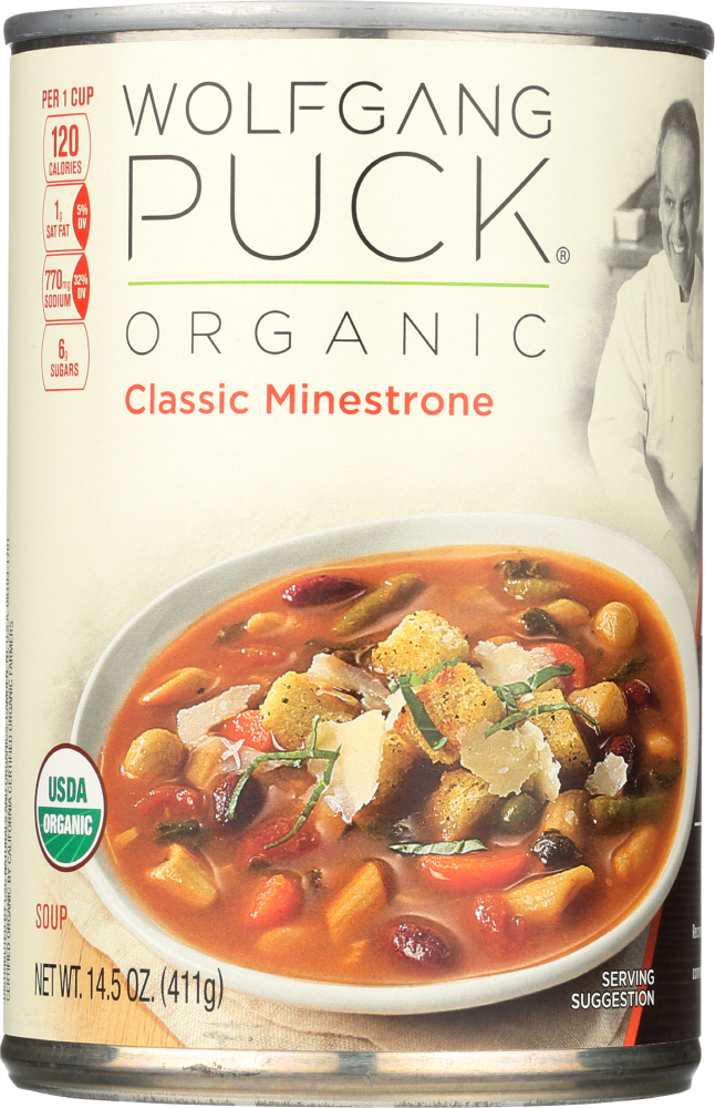 WOLFGANG PUCK: SOUP MINESTRONE CLASSIC (14.500 OZ) - 0858328761246