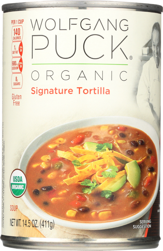 WOLFGANG PUCK: Organic Tortilla Soup, 14.5 oz - 0858328761543