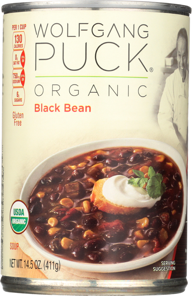 WOLFGANG PUCK: Soup Organic Black Bean Spicy, 14.5 oz - 0858328761604