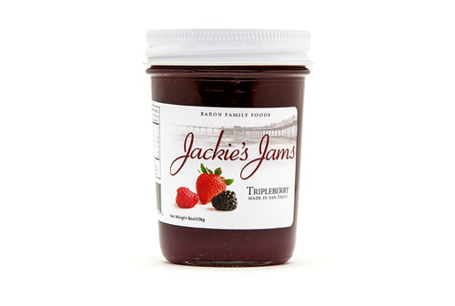 JACKIES JAMS: Tripleberry Jam, 8 oz - 0858441001014