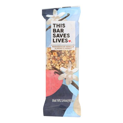 This Bar Saves Lives - Madagascar Vanilla Almond And Honey - Case Of 12 - 1.4 Oz. - 858497004359