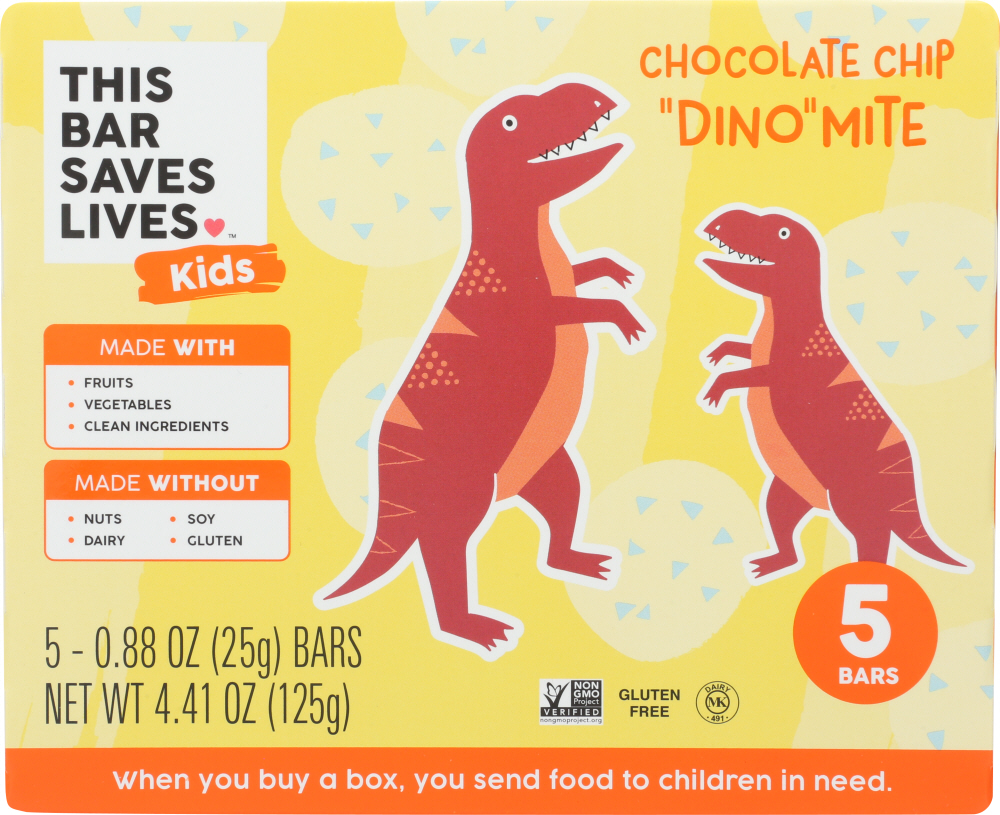 Kids Chocolate Chip Dinomite Bars, Chocolate Chip - 858497004823