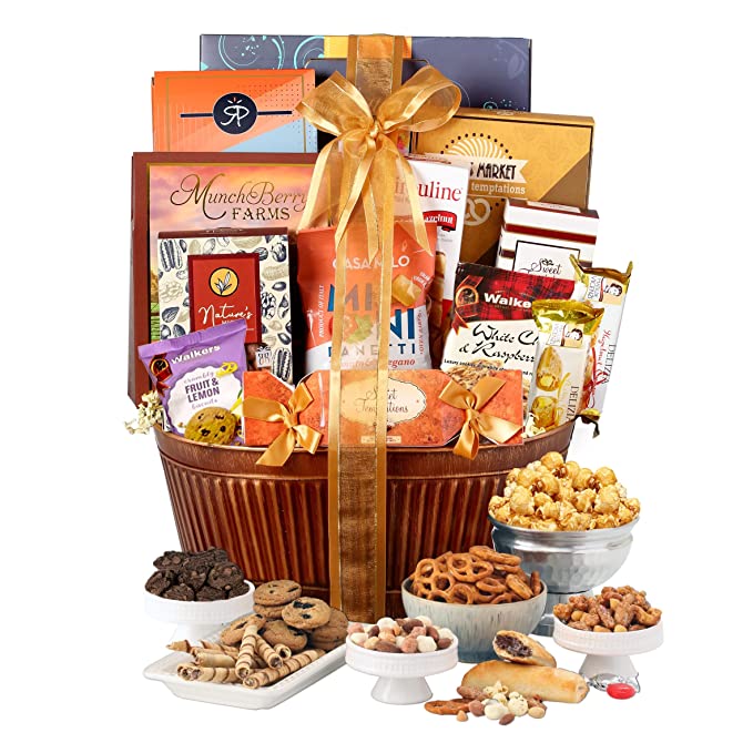  Broadway Basketeers Gourmet Food Gift Basket Snack Gifts for Women, Men, Families, College – Delivery for Holidays, Appreciation, Thank You, Congratulations, Corporate, Get Well Soon Care Package  - 858539005313