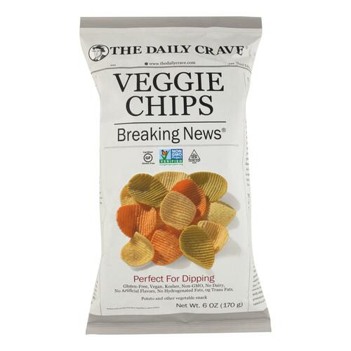 The Daily Crave Veggie Chips - Perfect For Dipping - Case Of 8 - 6 Oz - 858641003009