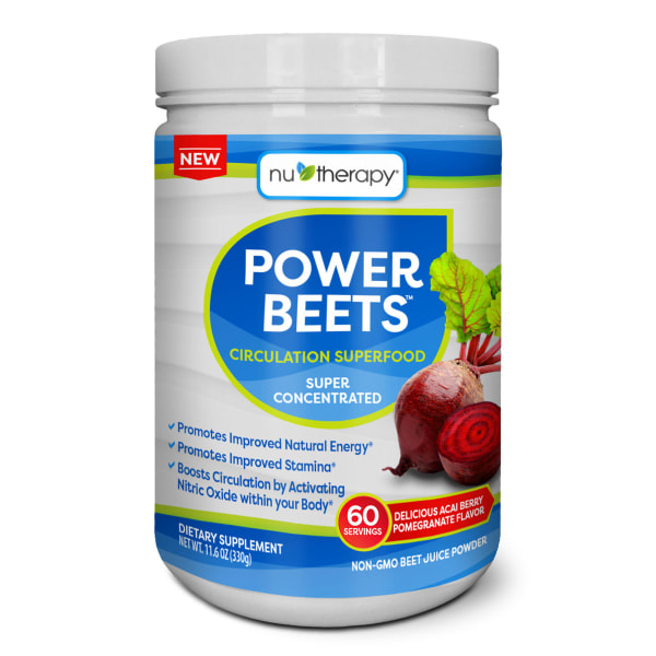 Nature Fuel Power Beets Super Concentrated Circulation Superfood Dietary Supplement – Delicious Acai Berry Pomegranate Flavor – Non-GMO Beet Root Powder - 60 Servings - 858650002529