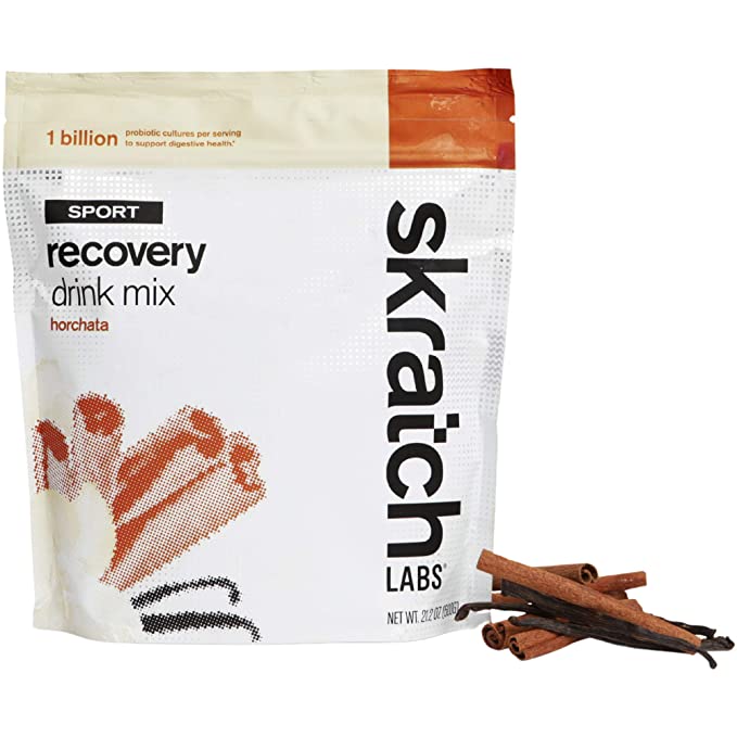  SKRATCH LABS Post Workout Recovery Drink Mix with Horchata, (21.2 oz, 12 Servings) with Complete Milk Protein of Casein and Whey and Probiotics, Gluten Free, Kosher, Vegetarian  - 858690007508