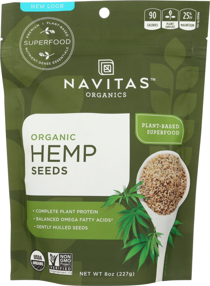 Navitas Naturals Hemp Seeds - Organic - Shelled - 8 Oz - Case Of 12 - 858847000147
