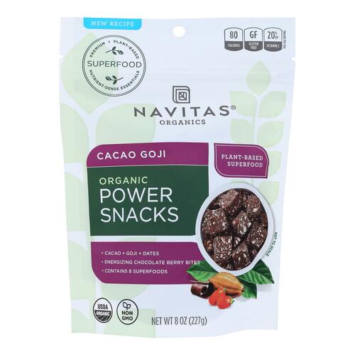 Navitas Naturals Snacks - Organic - Power - Cacao Goji - 8 Oz - Case Of 12 - 858847000239