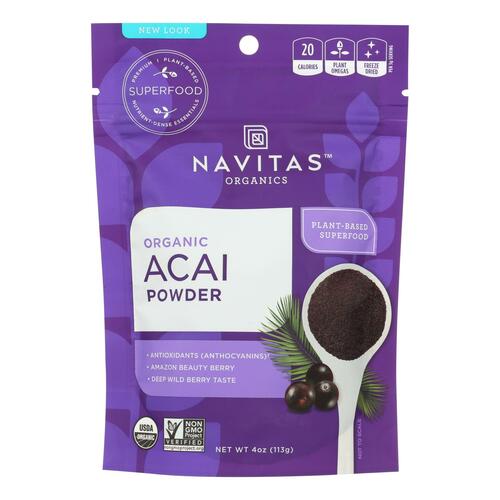 NAVITAS: Organic Acai Powder, 4 oz - 0858847000291