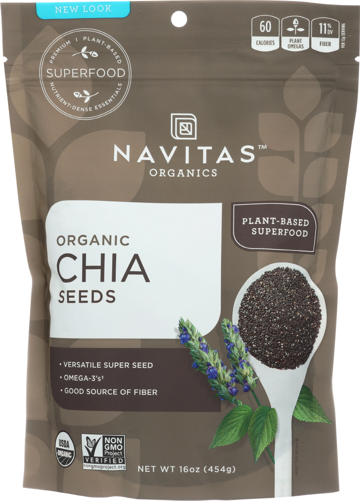 NAVITAS: Organic Chia Seeds, 16 oz - 0858847000338