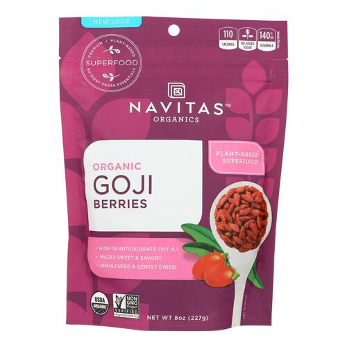 Navitas Naturals Goji Berries - Organic - Sun-dried - 8 Oz - Case Of 12 - 858847000703