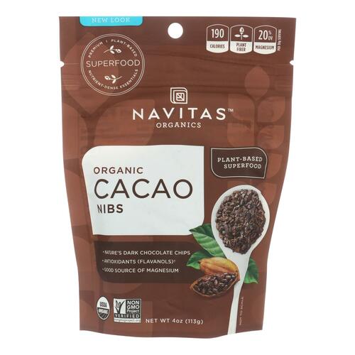 Navitas Naturals Cacao Nibs - Organic - Raw - 4 Oz - Case Of 12 - 858847000758