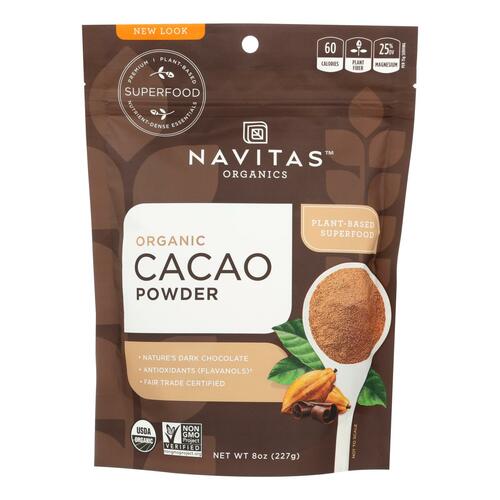 Navitas Naturals Cacao Powder - Organic - Raw - 8 Oz - Case Of 12 - 858847000871