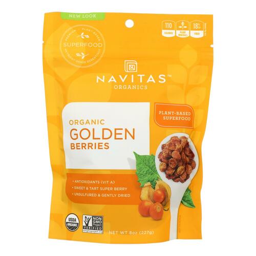 Navitas Naturals Goldenberries - Organic - 8 Oz - Case Of 12 - walnut