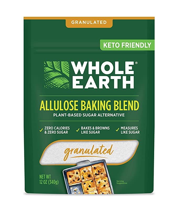  Whole Earth Sweetener Co. Allulose Baking Blend, Granulated, Plant-Based Sugar Alternative, 12 Ounces, 0.75 Pound (Pack of 1)  - 858982001832