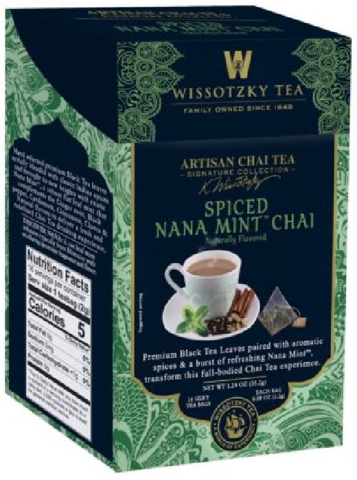 Spiced Nana Mint Chai Flavored Silky Tea Bags, Spiced Nana Mint Chai - 859013004525