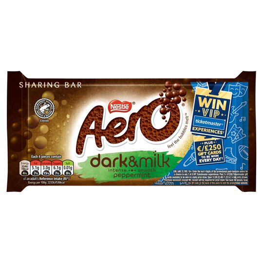 Aero Dark & Milk Peppermint Chocolate Sharing Bar 90G - 8593893774759