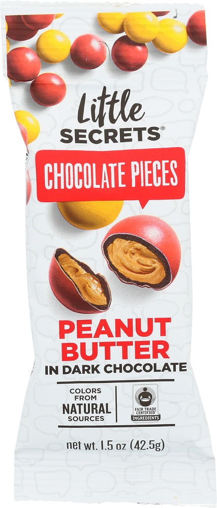 Little Secrets, Dark Chocolate Candies, Peanut Butter - 859453005076