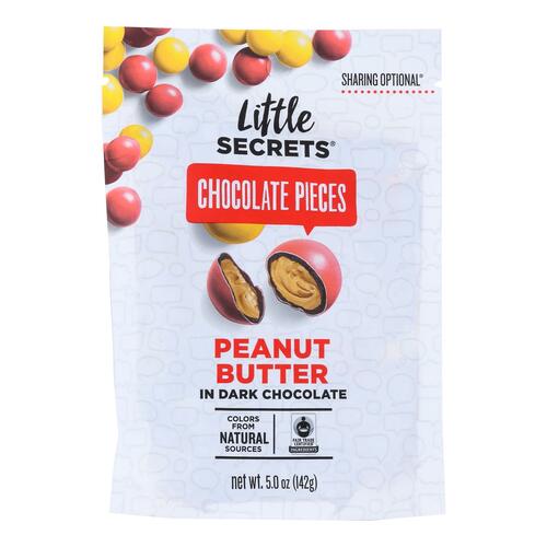 Little Secrets, Dark Chocolate Candies, Peanut Butter - 859453005168