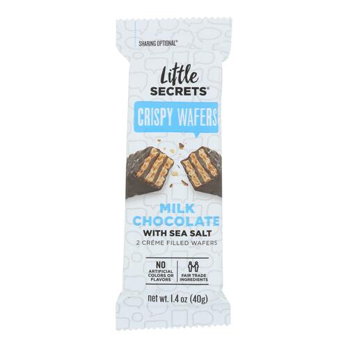 Little Secrets Crispy Wafer - Milk Chocolate With Sea Salt - Case Of 12 - 1.4 Oz. - 859453005878