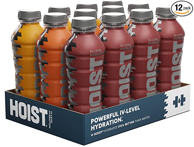  HOIST Premium Hydration Electrolyte Drink, Powerful IV-Level Hydration, Variety Pack, 16 Fl Oz (Pack of 12)  - 859520002175