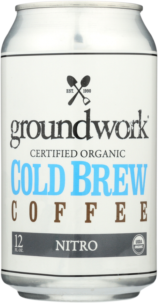 GROUNDWORK COFFEE NITRO: Coffee Nitro Cold Brew Organic, 12 oz - 0859563006062