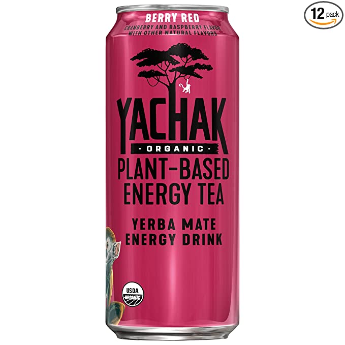  Yachak Yerba Mate Drink, Berry Red, 16 Fl Oz Cans, Pack of 12 (Packaging May Vary) - 012000207839