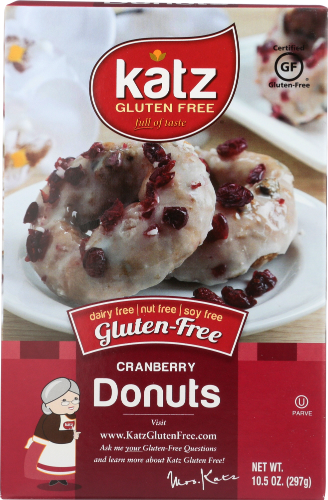 KATZ: Cranberry Donuts Gluten Free, 10.5 oz - 0859594006314