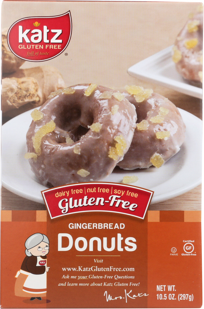KATZ: Gluten Free Gingerbread Donuts, 10.5 oz - 0859594006321