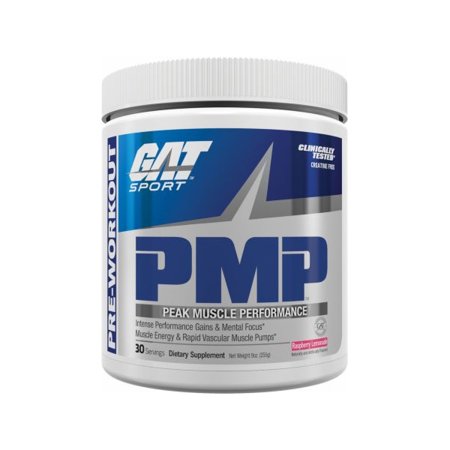 GAT PMP (Peak Muscle Performance) Pre Workout Powder Raspberry Lemonade, 30 Servings - 859613000309