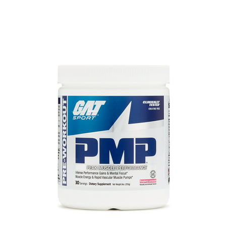 GAT Sport PMP Pre Workout Powder, Raspberry Lemonade, 30 Servings - 859613656032