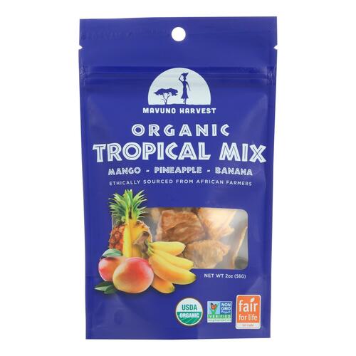 MAVUNO HARVEST: Dried Fruit Organic Tropical Mix, 2 oz - 0859750003324