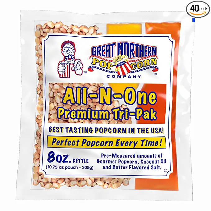  4108 Great Northern Popcorn Premium 8 Ounce (Pack of 40)  - 859767002310