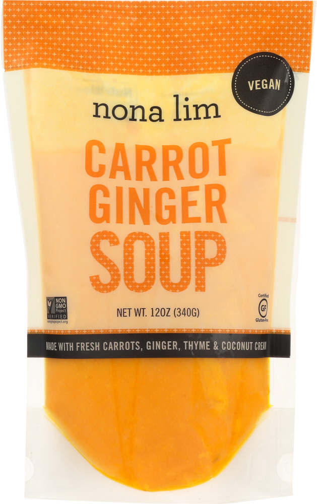 NONA LIM: Carrot Ginger Soup, 12 oz - 0859792002002