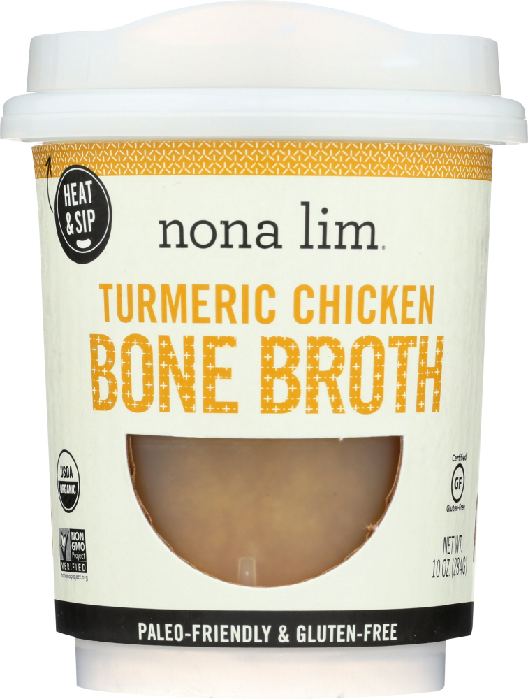 NONA LIM: Turmeric Chicken Bone Broth, 10 oz - 0859792002330