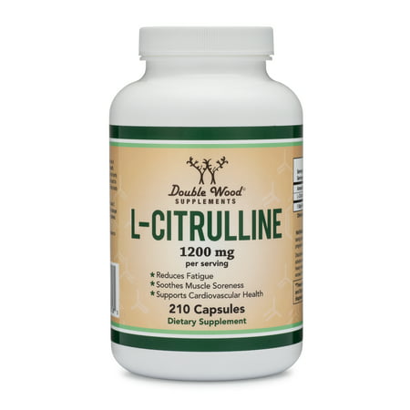 L Citrulline Capsules 1,200mg Per Serving – (L-Citrulline Increases Levels of L-Arginine and Nitric Oxide) Muscle Recovery and Soreness Supplement - 859793007280