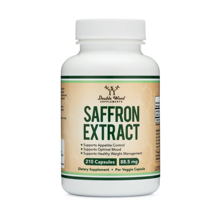 Saffron Supplement - Saffron Extract 88.5mg Capsules (210 Count) for Eyes, Retina, and Lens Health (Appetite Suppressant for Healthy Weight Management) by Double Wood Supplements - 859793007556