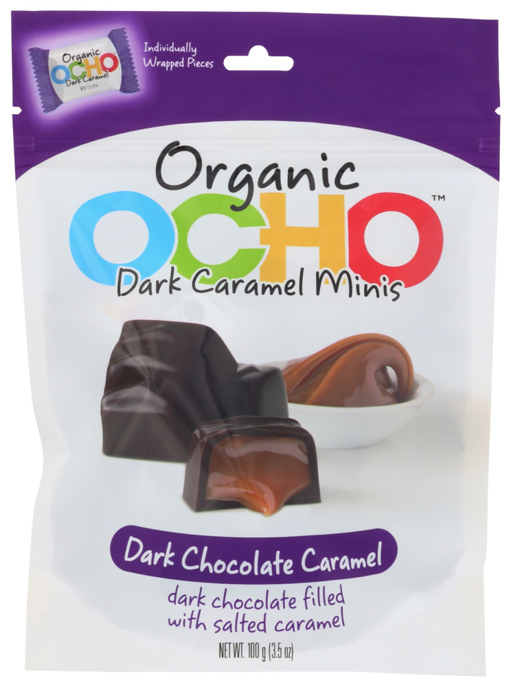 OCHO CANDY: Dark Caramel Minis Dark Chocolate Caramel, 3.50 oz - 0859815002699