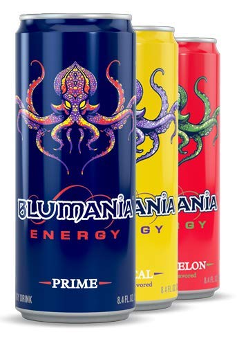  BLUMANIA ENERGY – TRIO, 8.4 Oz (Pack of 24), Flavor Assortment Case (3 flavors), No Jitters, No Preservatives  - 859852005189
