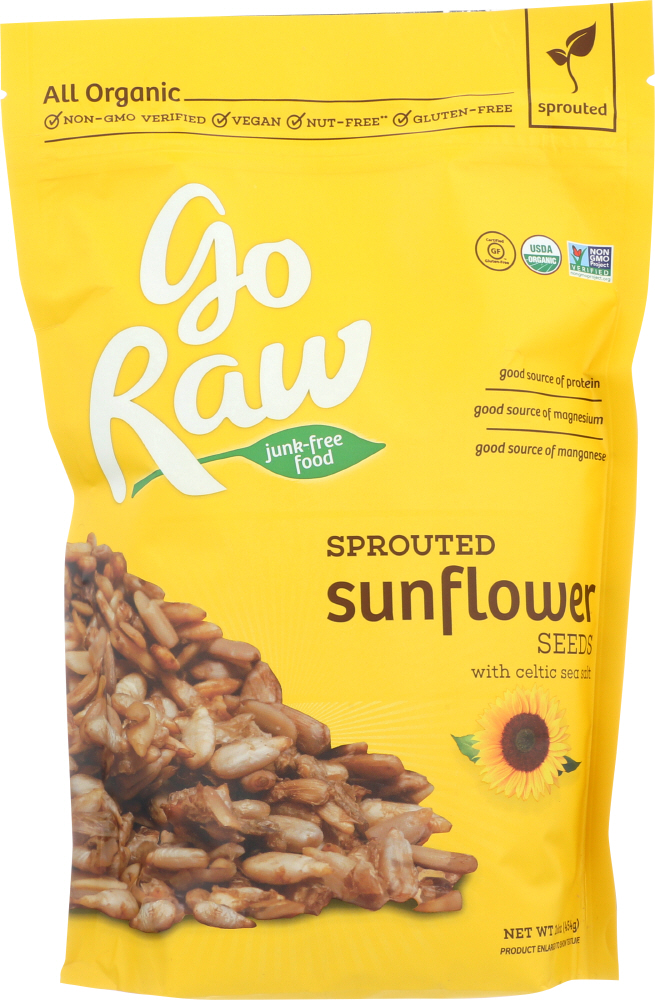 GO RAW: Organic Sprouted Sunflower Seeds, 16 oz - 0859888000097