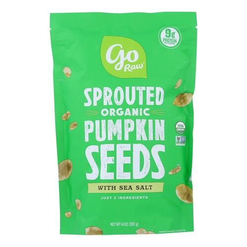 GO RAW: Organic Sprouted Pumpkin Seeds, 16 oz - 0859888000127