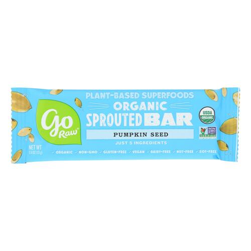 Go Raw - Organic Sprouted Bar - Pumpkin Seed - Case Of 10 - 0.5 Oz. - 0859888000134