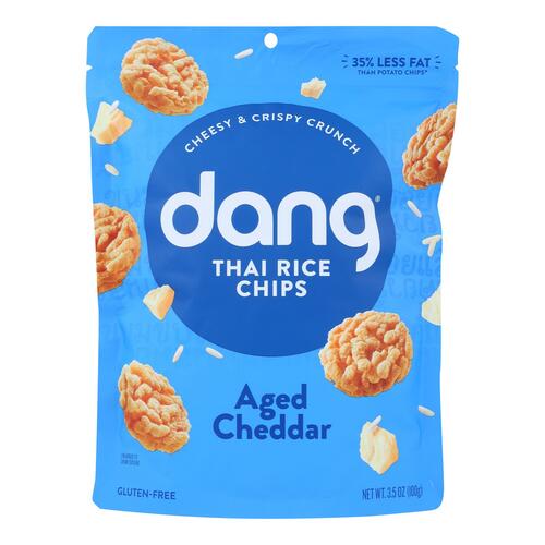Dang - Sticky Rice Chips - Aged Cheddar - Case Of 12 - 3.5 Oz. - 859908003749